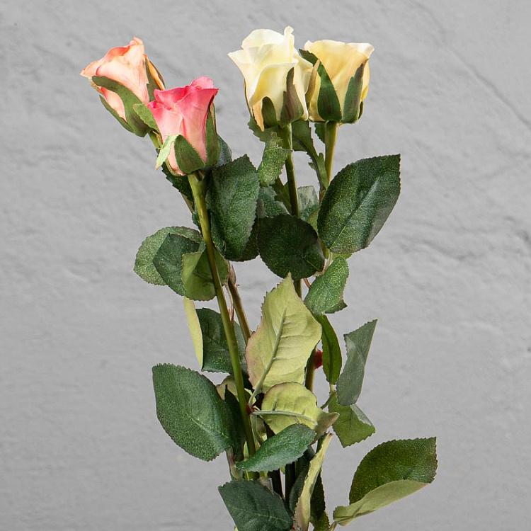 Искусственная роза Аннабель бледно-розово-золотистая Annabelle Rose Pale Pink Gold 52 cm