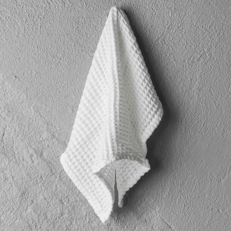Modal Waffle Washcloth Towel White 30x40 cm
