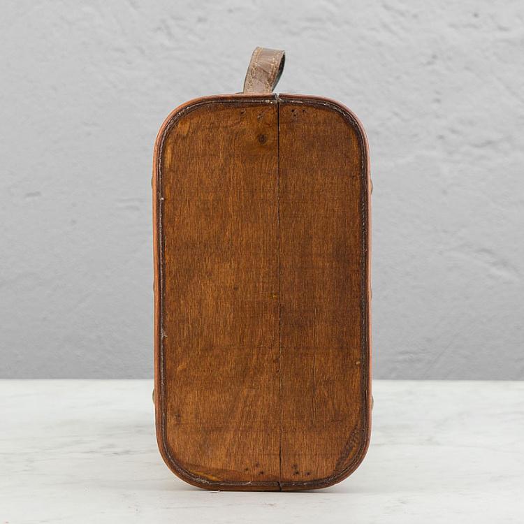 Набор из двух бежевых декоративных чемоданов Set Of 2 Wood Fabric Suitcase Boxes Cream