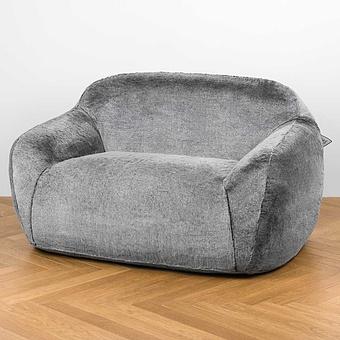 Двухместный диван Snug 2 Seater искусственный мех Grizzly Grey
