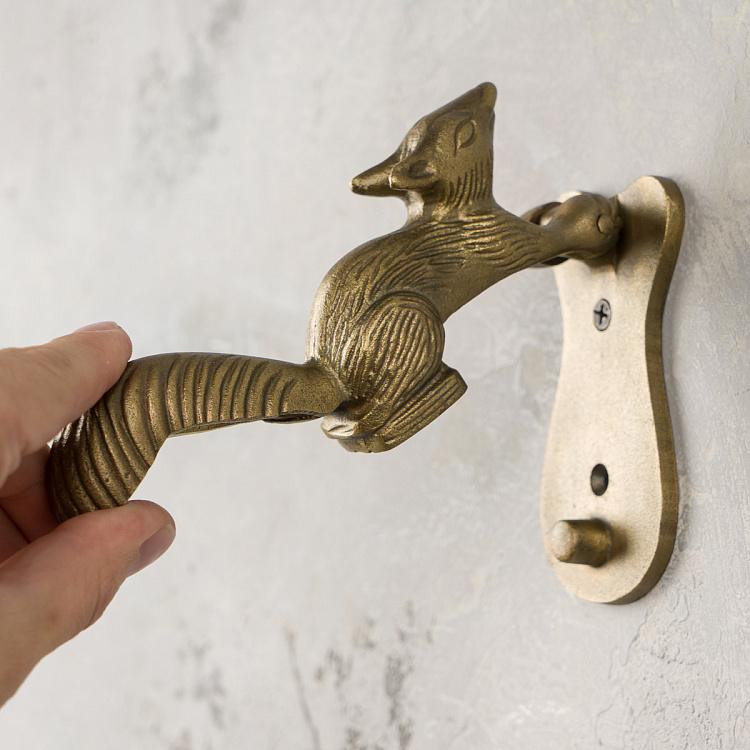 Дверной молоток Белка Squirrel Door Knocker Antique Brass