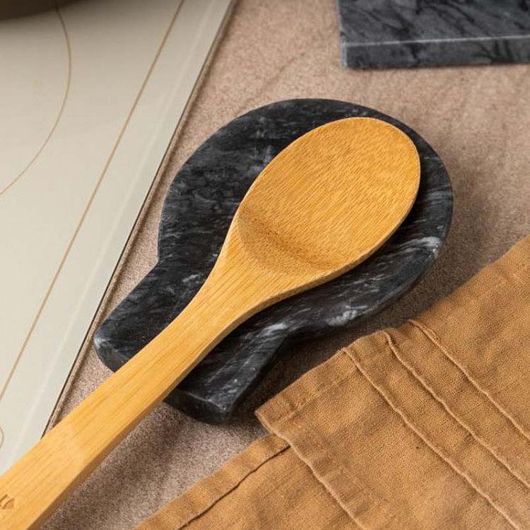 Чёрная мраморная подставка для ложки Скандинавия Nordic Spoon Rest