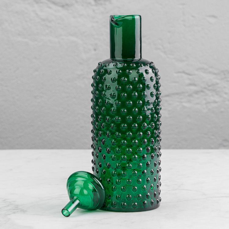 Зелёный в горошек графин Dotted Green Carafe With Stopper