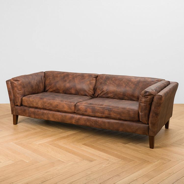 Трёхместный диван Верона, тёмные ножки Verona 3 Seater, Oak Dark Brown