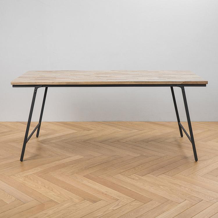 Обеденный складной тиковый стол Маркет Market Folding Dining Table Recycled Teak