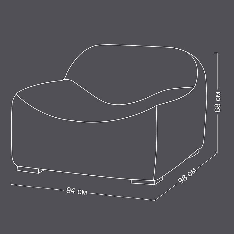 Садовое кресло Bluff Armchair, Black акриловая ткань Charron - ракурс 13
