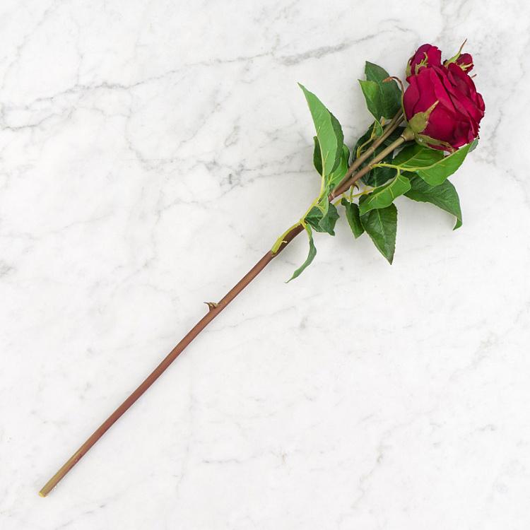 Искусственная роза Дэвид Остин винная David Austin Rose Wine 50 cm