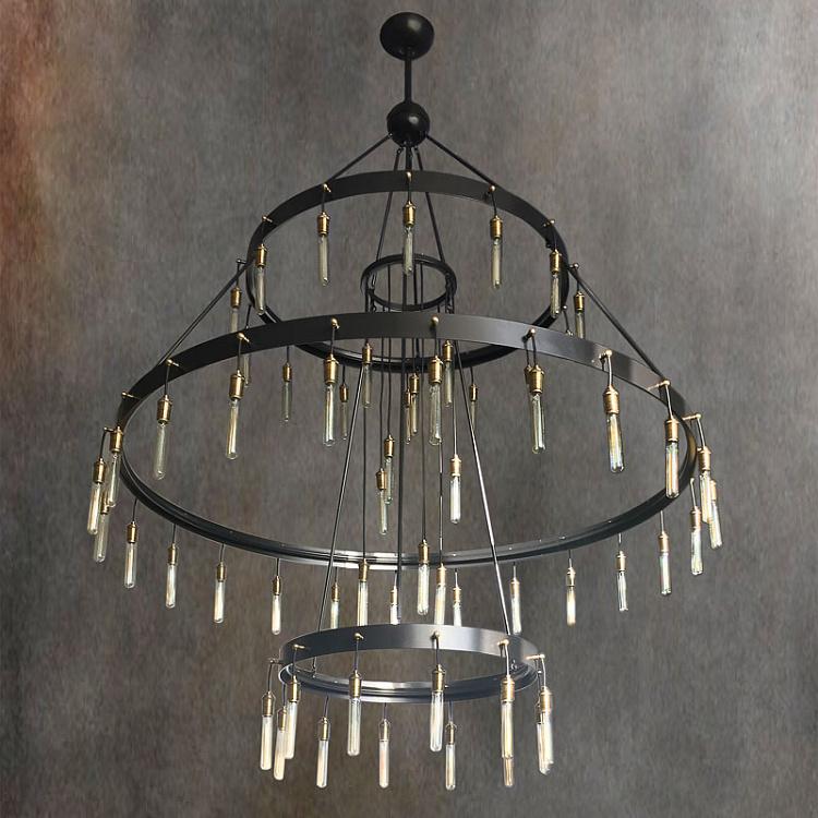 Каскадная люстра Орбиты с лампочками Модерн Orbits Chandelier Bulb Modern