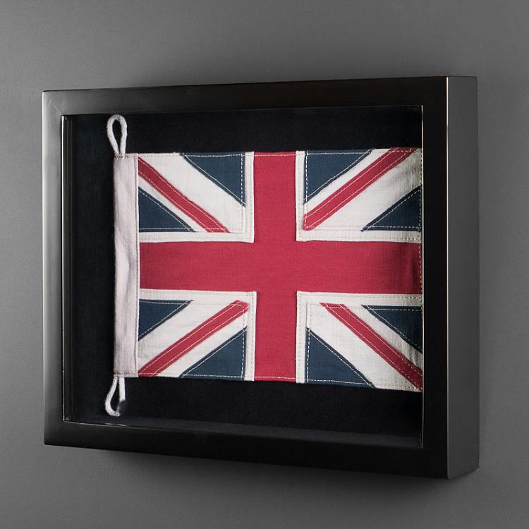 Флаг Великобритании за стеклом в раме, мини Shadow Box Flag UK Mini