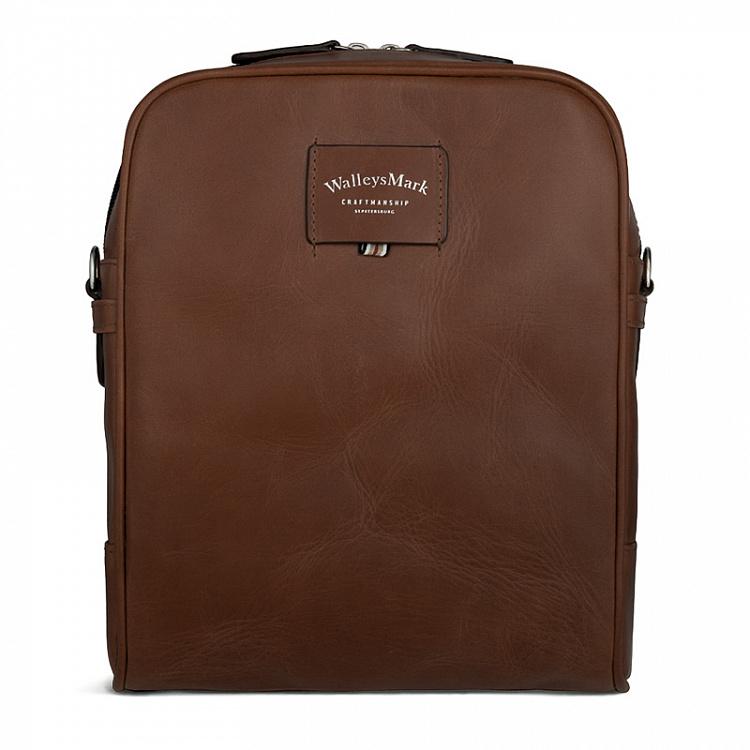 Песочно-коричневая кожаная мужская сумка Гном Midget Bag, Sabbia