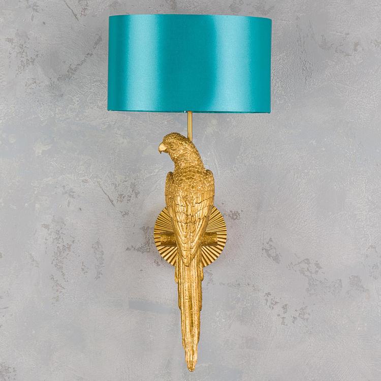 Бра с овальным бирюзовым абажуром Попугай Перси Wall Lamp Parrot Percy With Turquoise Shade