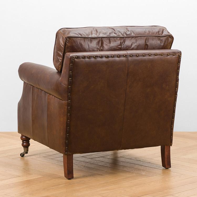 Кресло Джон, красно-коричневые ножки John Armchair, Red Brown Wood D