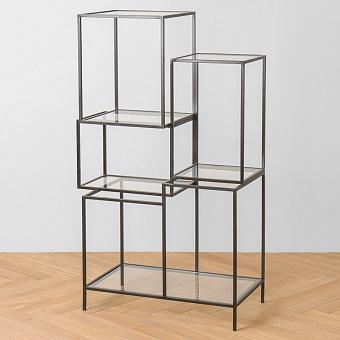 Asymetric Iron And Glass Shelf