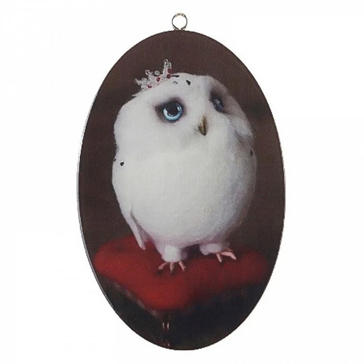 Wooden Pendant With Owl 12 cm