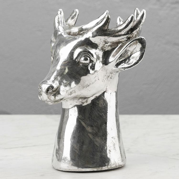 Серебряное кашпо Олень Deer Planter Silver