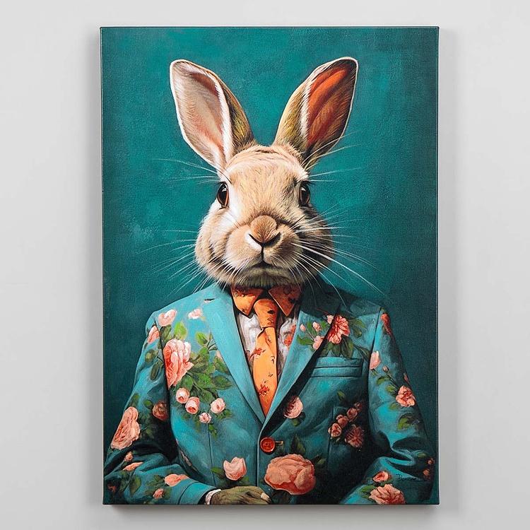 Картина акрилом Canvas Acrylic Painting Flower Jacket Rabbit - ракурс 2