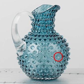 Кувшин Pitcher Hobnail Mineral Blue Grey Large discount1 - ракурс 2