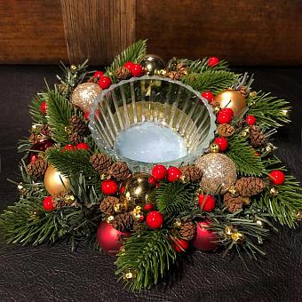 Подсвечник New Year Candle Holder Wreath