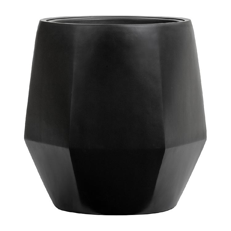 Кашпо Effectory Crystal Polyhedron Pot Anthracite Large