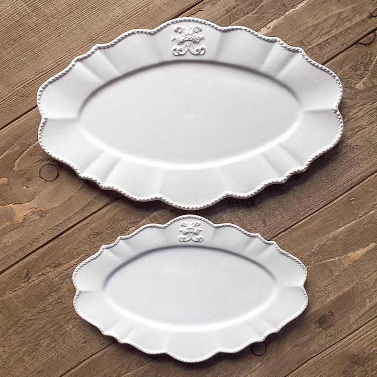 Овальная декоративная тарелка Во-ле-Виконт, L Vaux-le-Vicomte Oval Plate Large