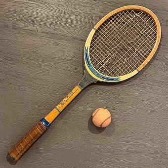 Vintage Tennis Racket And Ball 10