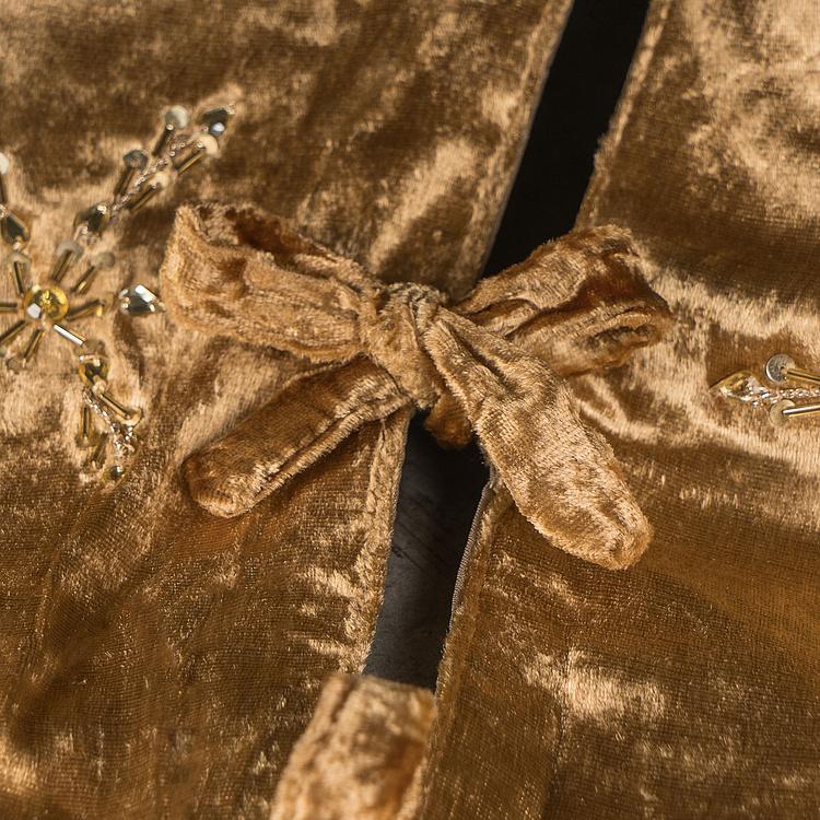 Золотой коврик-юбка под ёлку большой Christmas Tree Skirt Gold 120&nbsp;cm