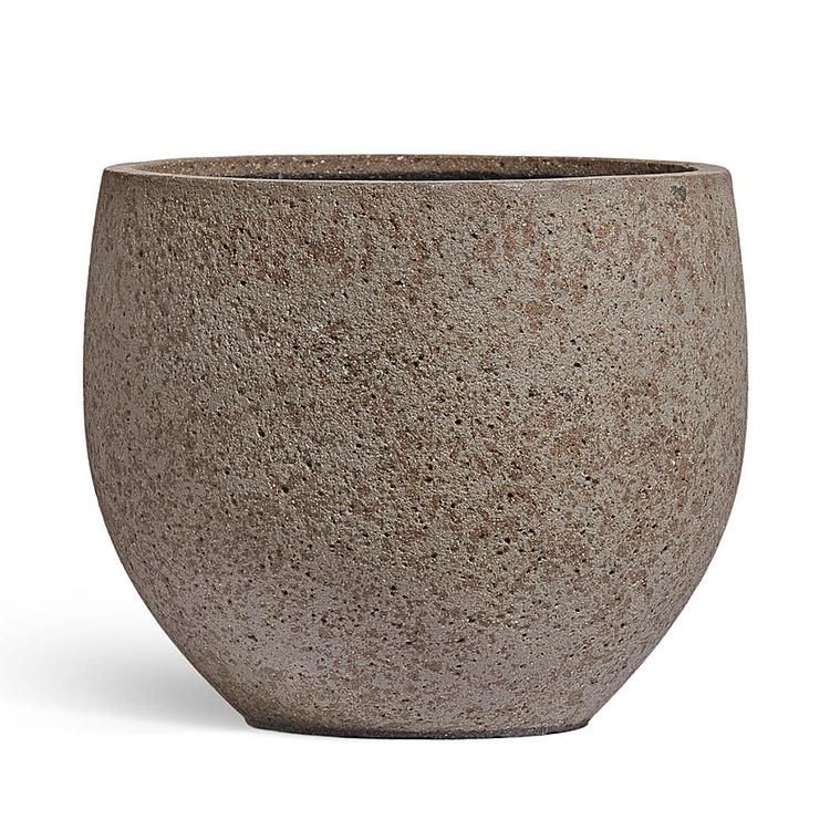 Кашпо Ergo Hard Rock Bowl Pot Gray Beige Sand Medium