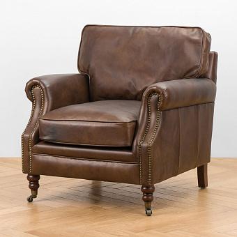 John Armchair, Red Brown Wood D