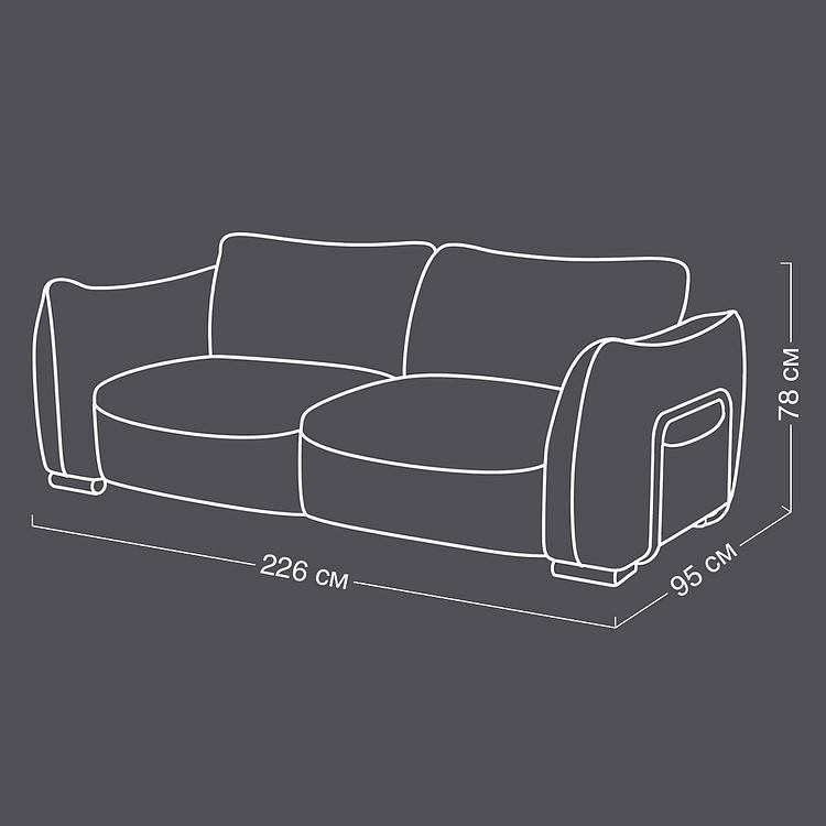 Трёхместный диван Wheler 3 Seater A натуральная кожа Santosa Black - ракурс 12