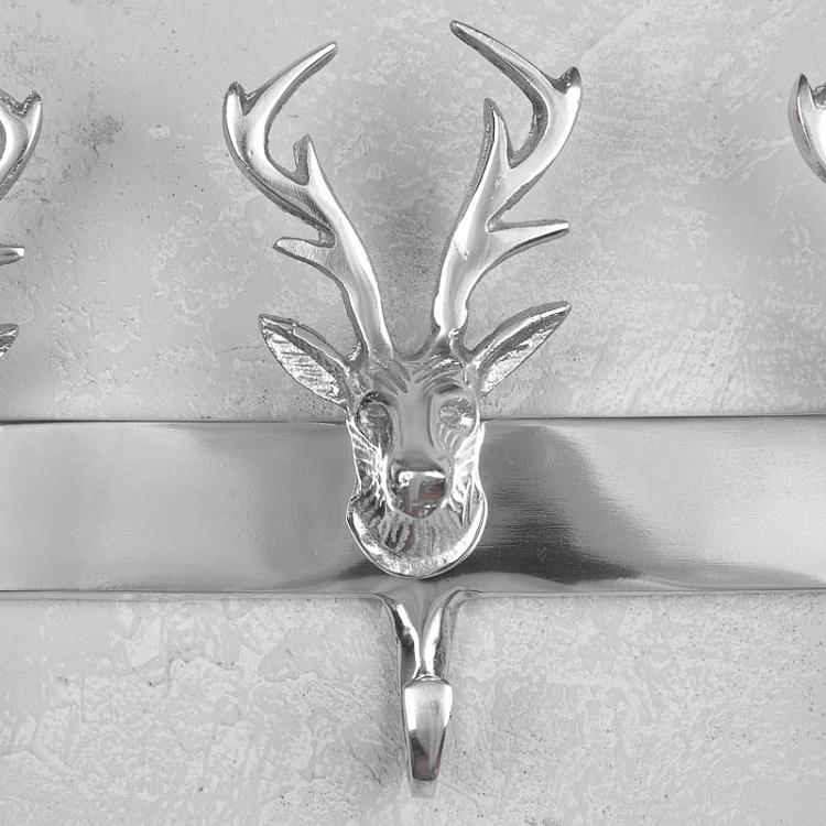 Трёхместная настенная вешалка Три оленя Coat Rack 3 Hooks Deer Heads