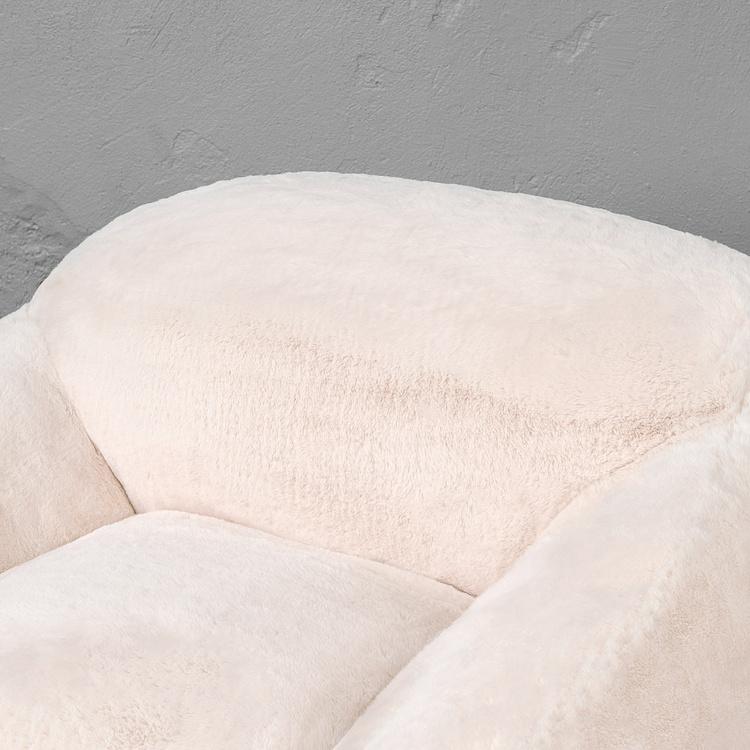 Кресло Snug Chair искусственный мех Big Bear Cream - ракурс 6