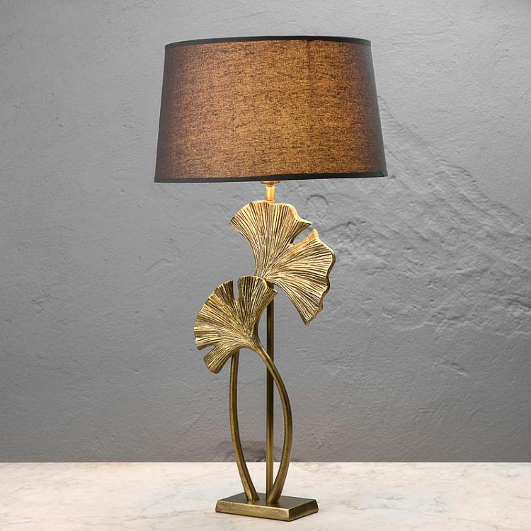 Настольная лампа с абажуром Цветок Гинкго Ginkgo Flower Table Lamp With Shade Grey