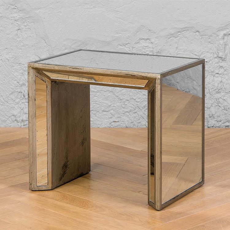 Комплект из двух зеркальных столиков Нарцисс Set Of 2 Narcisse Nesting Mirrored Side Tables