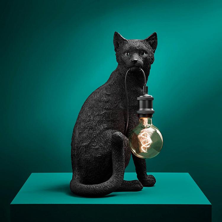 Настольная лампа с чёрной кошкой Шушу Table Lamp Chouchou Black