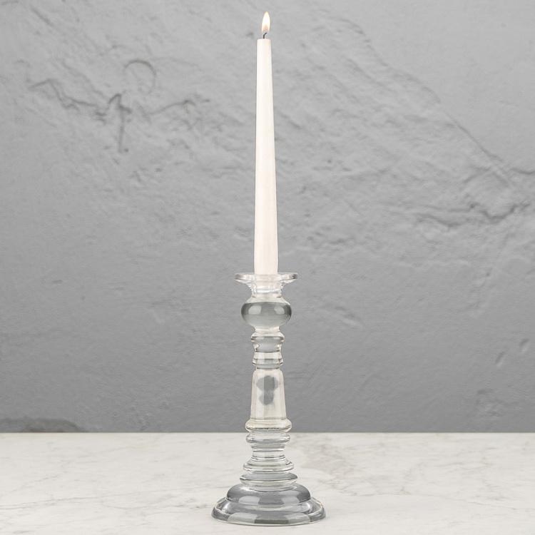 Candleholder Clear Glass Castel