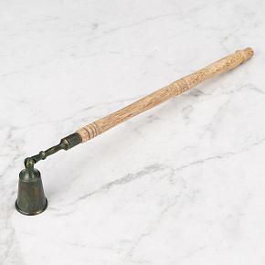 Candle Snuffer Old Dark Wood And Metal