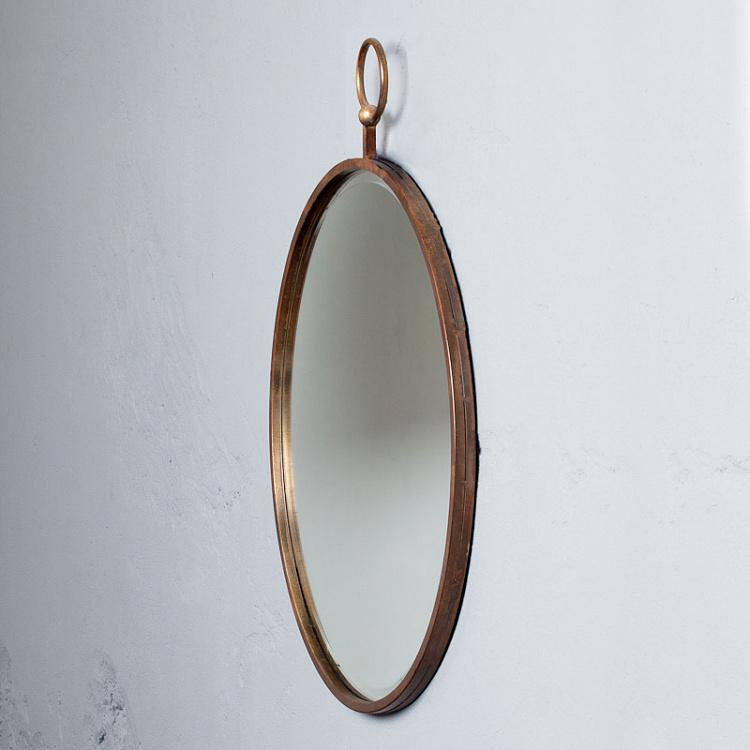 Круглое зеркало Фоб Fob Round Mirror Copper Patina