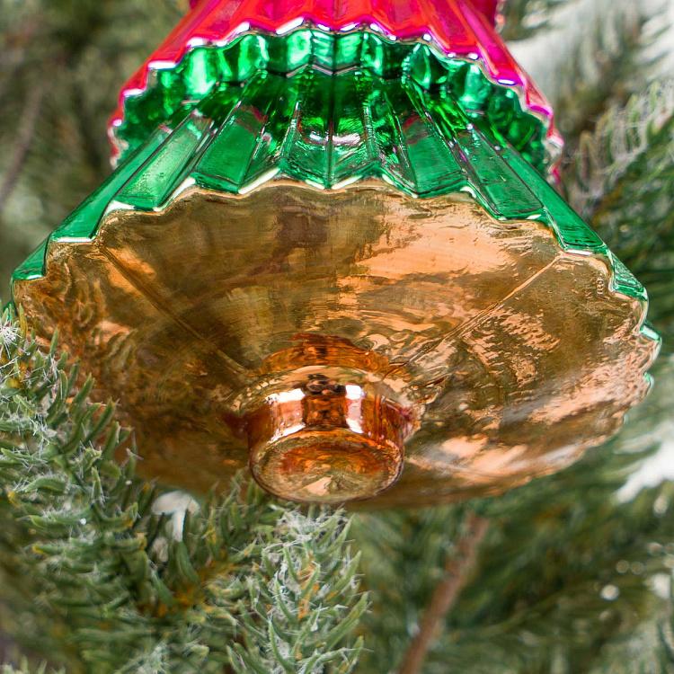 Ёлочная игрушка Разноцветная ёлочка Christmas Tree Ball Multicolored 10 cm
