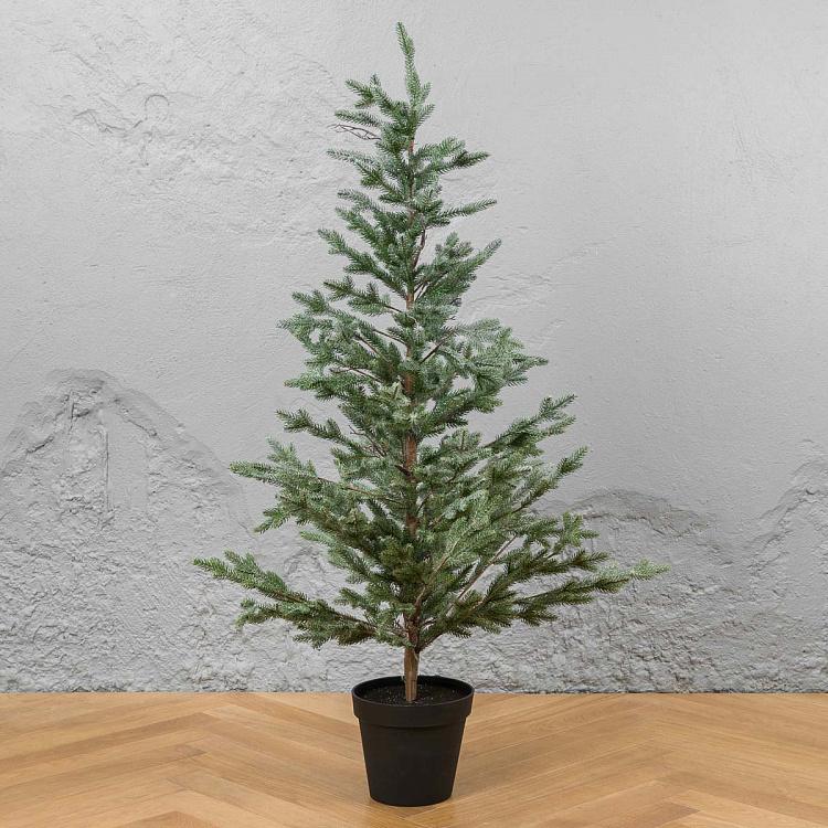 Искусственная заснеженная новогодняя ёлка в кашпо, 140 см Frost-Covered Christmas Tree In Pot 140 cm