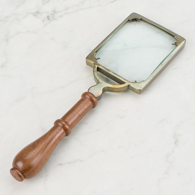 Квадратная лупа на деревянной ручке Square Magnifier With Wooden Handle