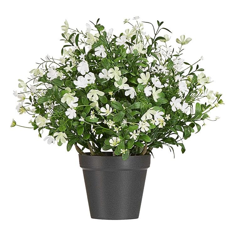 Искусственное растение Alpine Forbs With Flowers White 40 cm