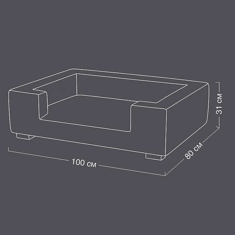 Диван для питомца Edoardo Sofa Large, Faux Leather Black - ракурс 15