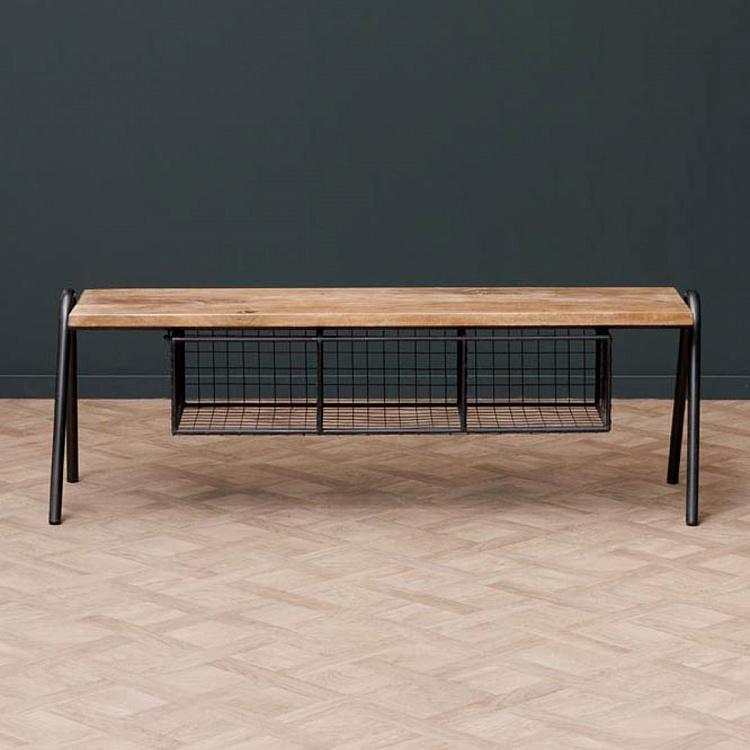 Скамейка с Корзинами Bench With Mesh Baskets