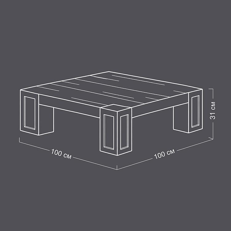 Журнальный стол Visconti Square Coffee Table - ракурс 10
