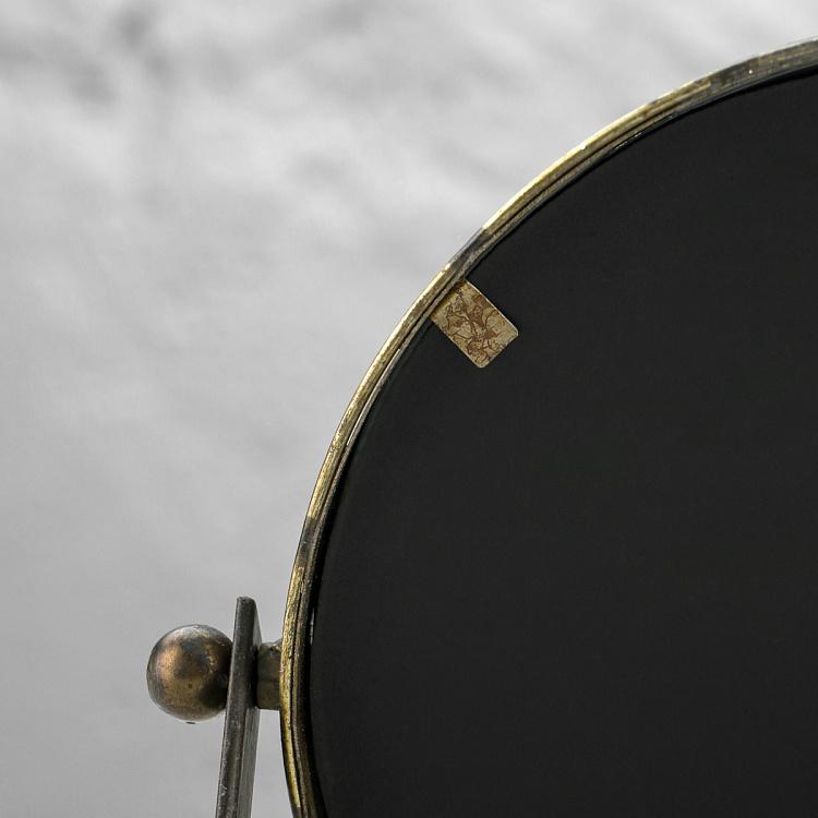 Круглое настольное зеркало из состаренного металла Aged Metal Round Mirror