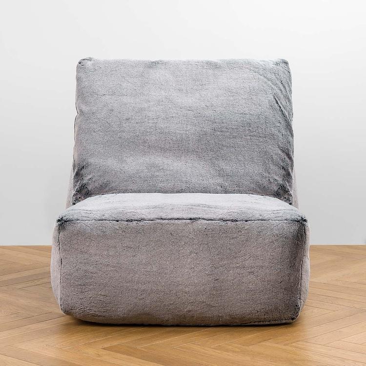 Кресло Lomfy Chair искусственный мех Grizzly Grey - ракурс 2