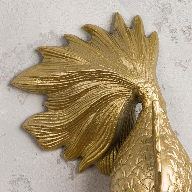 Настенное украшение Золотая рыбка с хвостом направо Wall Gold Fish Tail Right