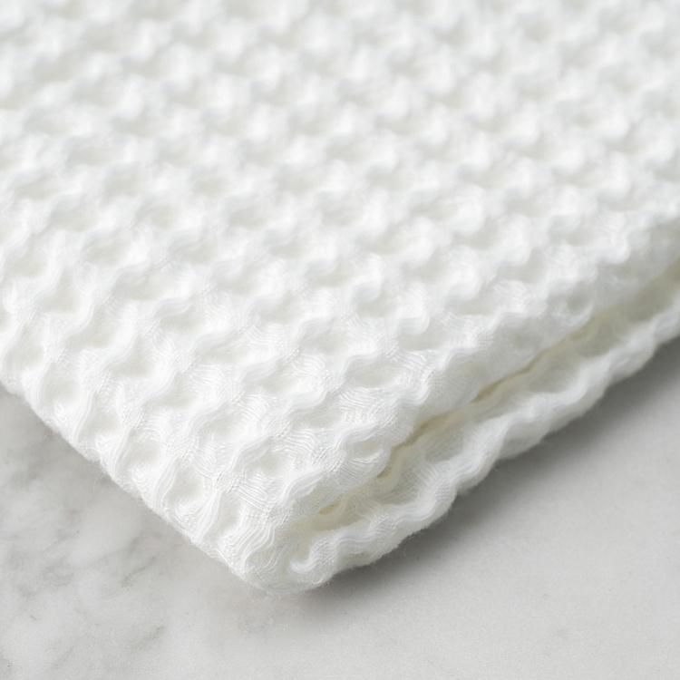 Белое вафельное полотенце для рук и лица Модал 50x90 см Modal Waffle Hand Towel White 50x90 cm