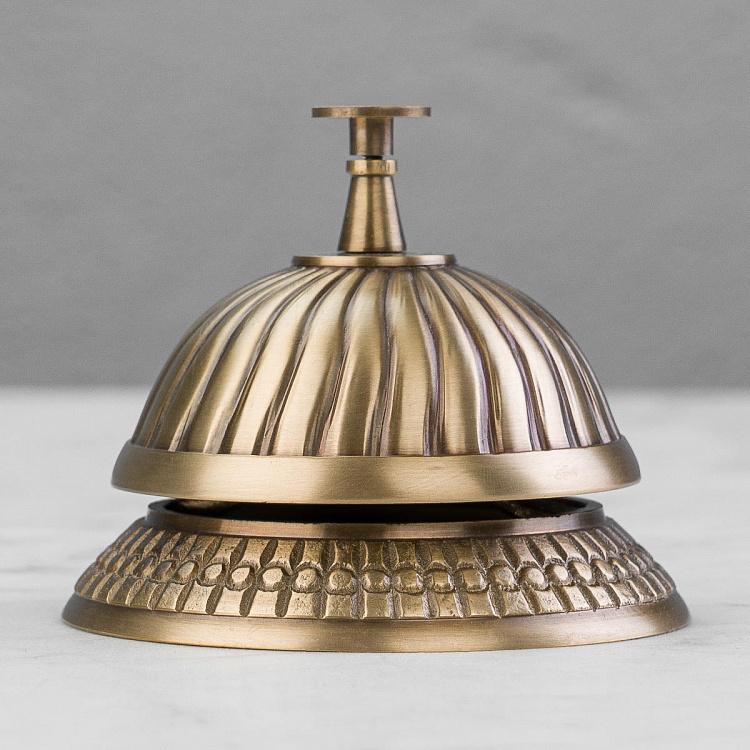 Настольный звонок с полосами  Stripes Bronze Patina Bell