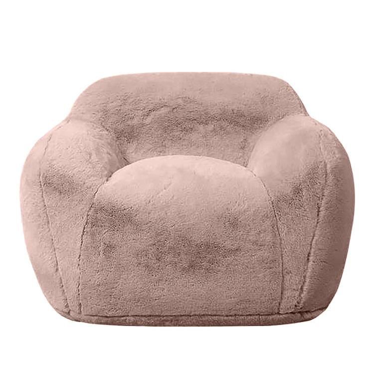 Кресло Snug Chair искусственный мех Big Bear Pink - ракурс 2